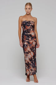 This is an image of Anna Slip in Onyx - RESA featuring a model wearing the dress