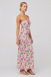 This is an image of Anna Slip in Vintage Floral - RESA featuring a model wearing the dress
