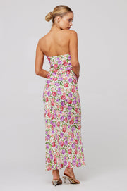 This is an image of Anna Slip in Vintage Floral - RESA featuring a model wearing the dress