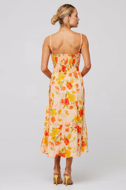 This is an image of Ashley Midi in Ginger - RESA featuring a model wearing the dress