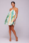 This is an image of Belle Dress in Gaia - RESA featuring a model wearing the dress
