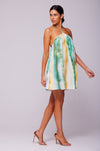 This is an image of Belle Dress in Gaia - RESA featuring a model wearing the dress