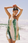 This is an image of Belle Dress in Gaia - RESA featuring a model wearing the dress