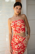 This is an image of Bonnie Mesh Top in Frida - RESA featuring a model wearing the dress