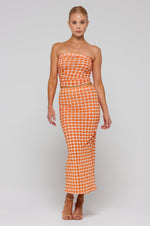 This is an image of Bonnie Mesh Top in Solstice - RESA featuring a model wearing the dress