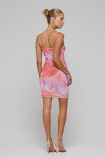 This is an image of Cameron Mini in Cosmo - RESA featuring a model wearing the dress
