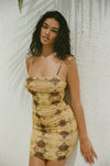 This is an image of Cameron Mini in Stormi - RESA featuring a model wearing the dress