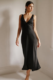 This is an image of Charlie Dress in Black - RESA featuring a model wearing the dress