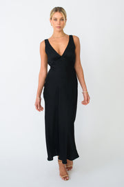 This is an image of Charlie Dress in Black - RESA featuring a model wearing the dress