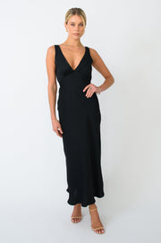 This is an image of Charlie Dress in Black - RESA featuring a model wearing the dress