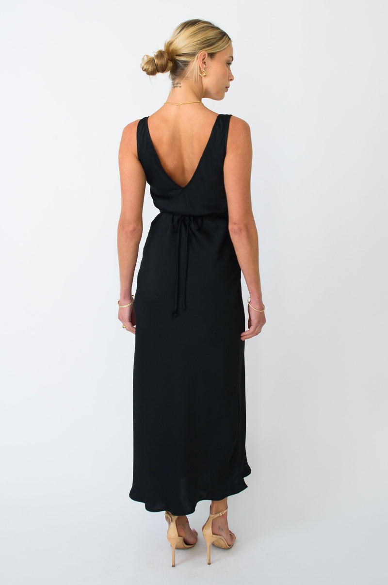 This is an image of Charlie Dress in Black - RESA featuring a model wearing the dress