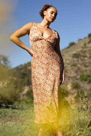 This is an image of Charlie Dress in Fleetwood - RESA featuring a model wearing the dress