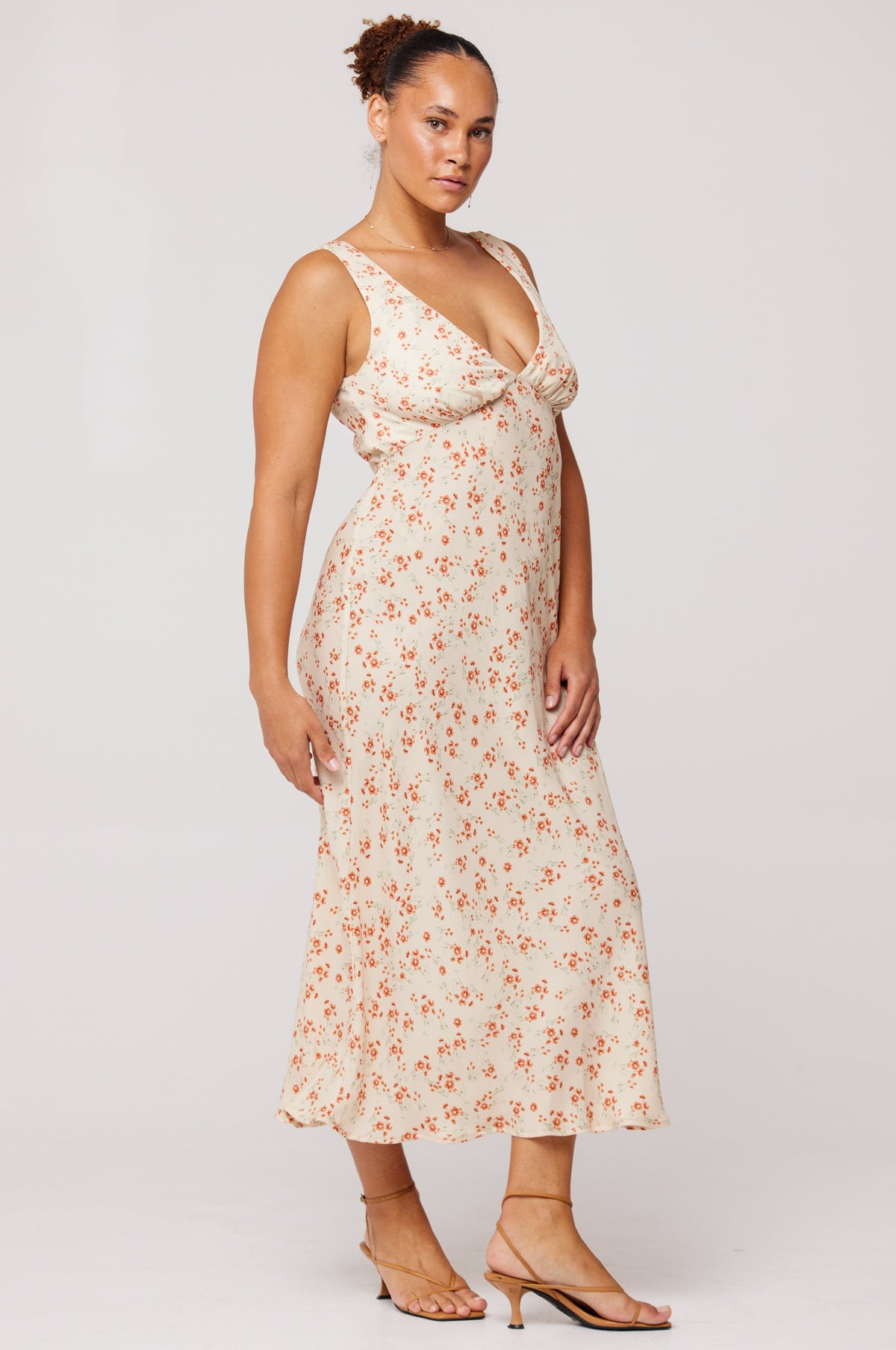 This is an image of Charlie Dress in Wildflower - RESA featuring a model wearing the dress