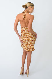This is an image of Diana Dress in Ashland - RESA featuring a model wearing the dress
