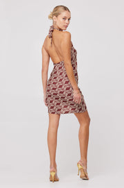 This is an image of Diana Dress in Coco - RESA featuring a model wearing the dress