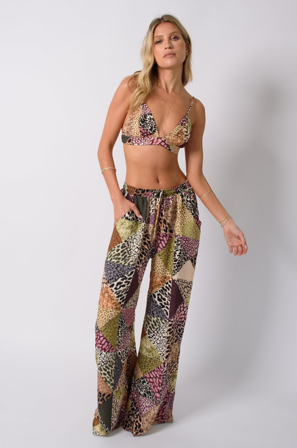 This is an image of Emma Top in Kush - RESA featuring a model wearing the dress