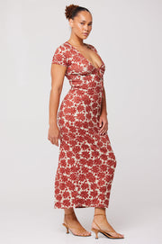 This is an image of Farrah Dress in Dolce - RESA featuring a model wearing the dress
