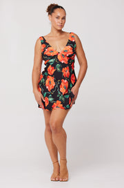 This is an image of Frankie Mini in Poppy - RESA featuring a model wearing the dress