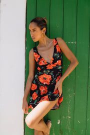 This is an image of Frankie Mini in Poppy - RESA featuring a model wearing the dress