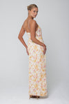 This is an image of Grace Dress in Gardenia - RESA featuring a model wearing the dress