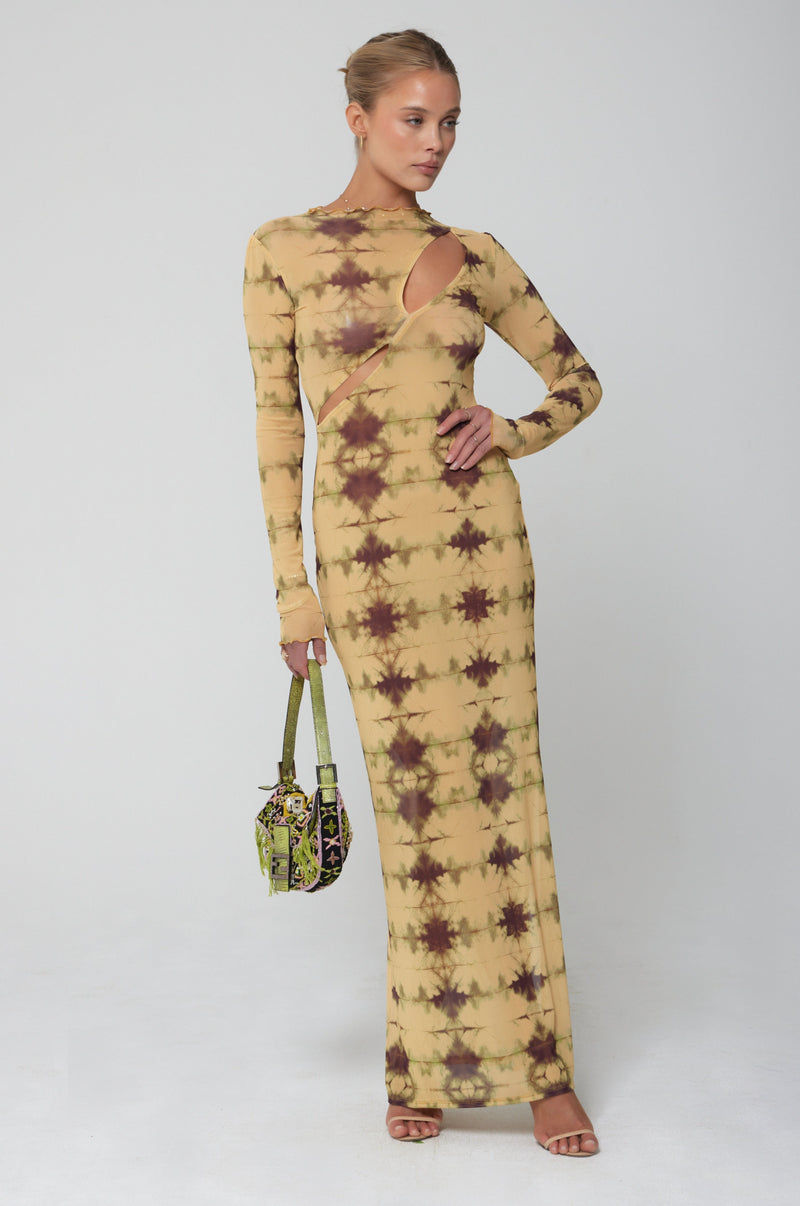 This is an image of Holly Maxi in Stormi - RESA featuring a model wearing the dress