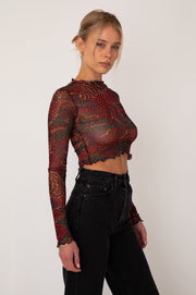 This is an image of Ida Top in Monarch - RESA featuring a model wearing the dress