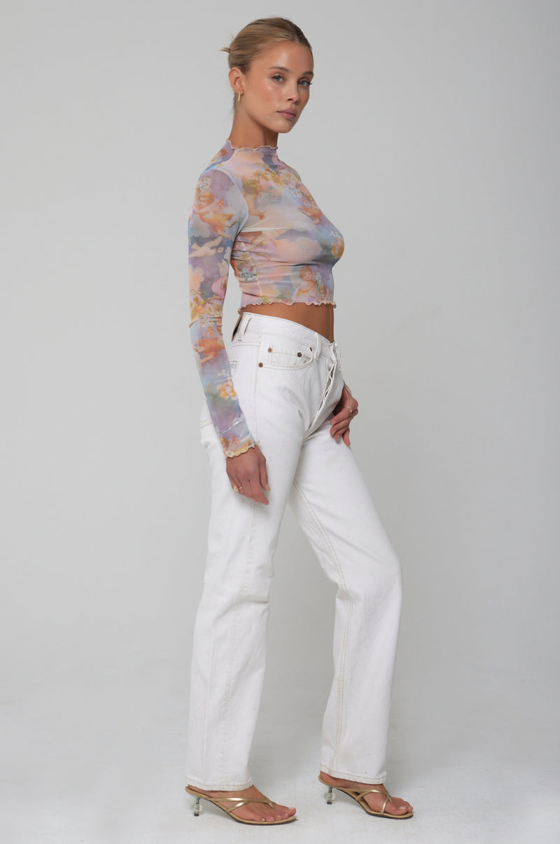 This is an image of Ida Top in Versailles - RESA featuring a model wearing the dress