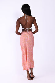 This is an image of Isla Slip Skirt in Summerland - RESA featuring a model wearing the dress
