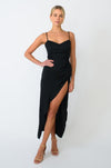 This is an image of Jessica Dress in Black - RESA featuring a model wearing the dress