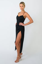 This is an image of Jessica Dress in Black - RESA featuring a model wearing the dress
