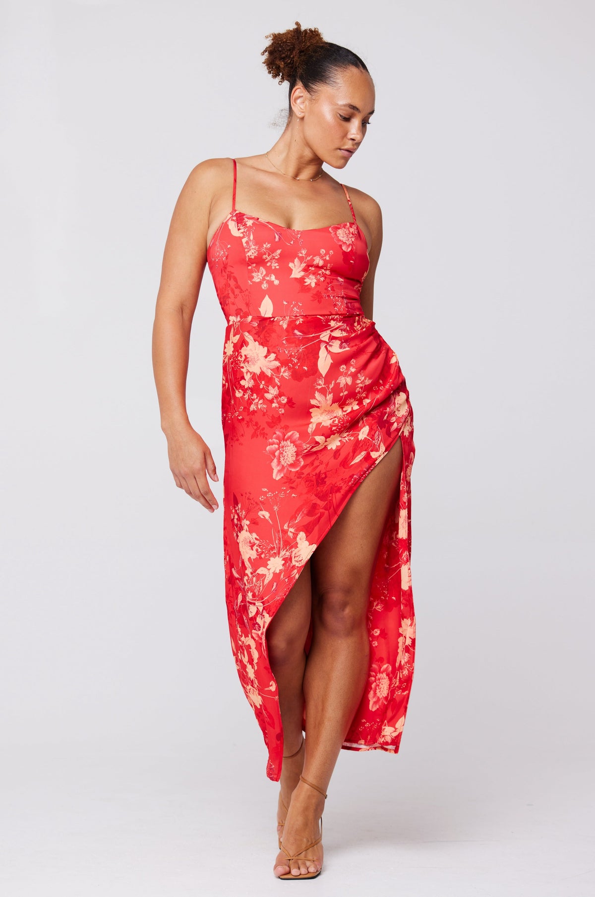 This is an image of Jessica Dress in Blossom - RESA featuring a model wearing the dress