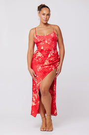 This is an image of Jessica Dress in Blossom - RESA featuring a model wearing the dress