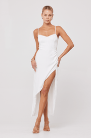 This is an image of Jessica Dress in Ivory - RESA featuring a model wearing the dress