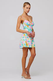 This is an image of Joelle Mini in Canvas - RESA featuring a model wearing the dress