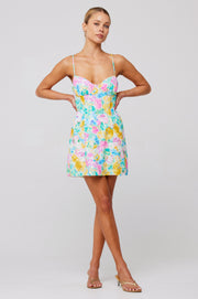 This is an image of Joelle Mini in Canvas - RESA featuring a model wearing the dress