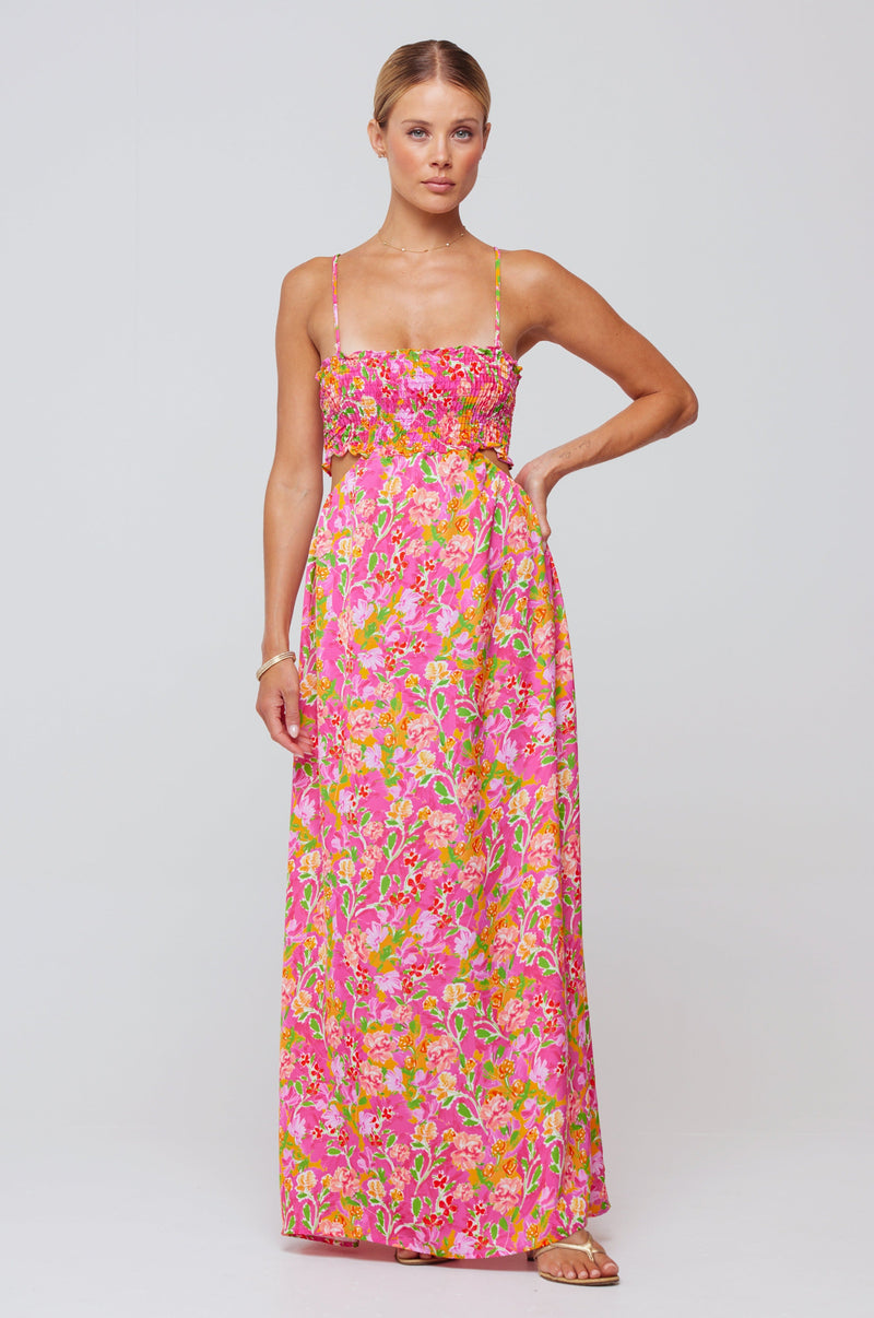 This is an image of Jordan Maxi in Fiji - RESA featuring a model wearing the dress