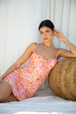 This is an image of Juniper Mini in Jasmine - RESA featuring a model wearing the dress