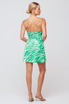 This is an image of Juniper Mini in Kona Kelly Green - RESA featuring a model wearing the dress