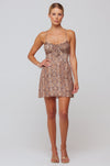 This is an image of Juniper Mini in Sequoia - RESA featuring a model wearing the dress