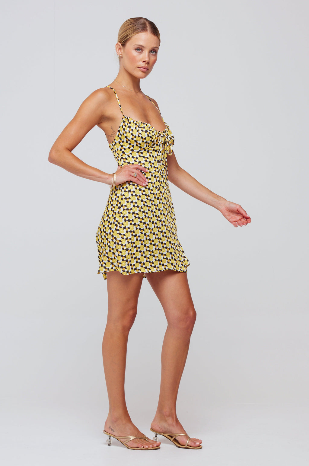This is an image of Juniper Mini in Twiggy - RESA featuring a model wearing the dress