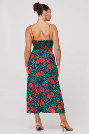 This is an image of Kaitlyn Midi in Mistletoe - RESA featuring a model wearing the dress
