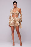 This is an image of Kalani Shorts in Trestles - RESA featuring a model wearing the dress