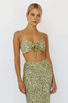 This is an image of Katie Crop in Sardinia - RESA featuring a model wearing the dress