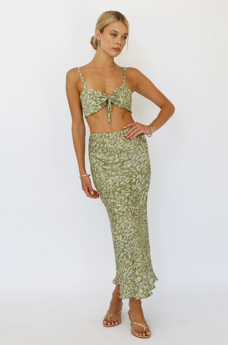 This is an image of Katie Crop in Sardinia - RESA featuring a model wearing the dress