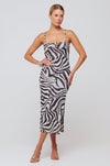 This is an image of Kiele Mesh Dress in Tigris - RESA featuring a model wearing the dress