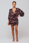 This is an image of Kimono Robe Vintage Floral - RESA featuring a model wearing the dress