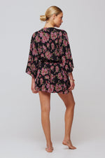 This is an image of Kimono Robe Vintage Floral - RESA featuring a model wearing the dress