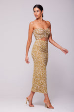 This is an image of Kirra Top in Fava - RESA featuring a model wearing the dress