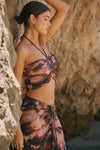 This is an image of Kirra Top in Onyx - RESA featuring a model wearing the dress