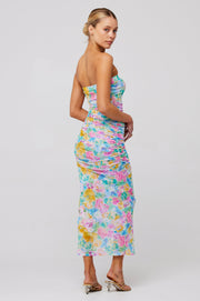 This is an image of Kristina Mesh Midi in Canvas - RESA featuring a model wearing the dress